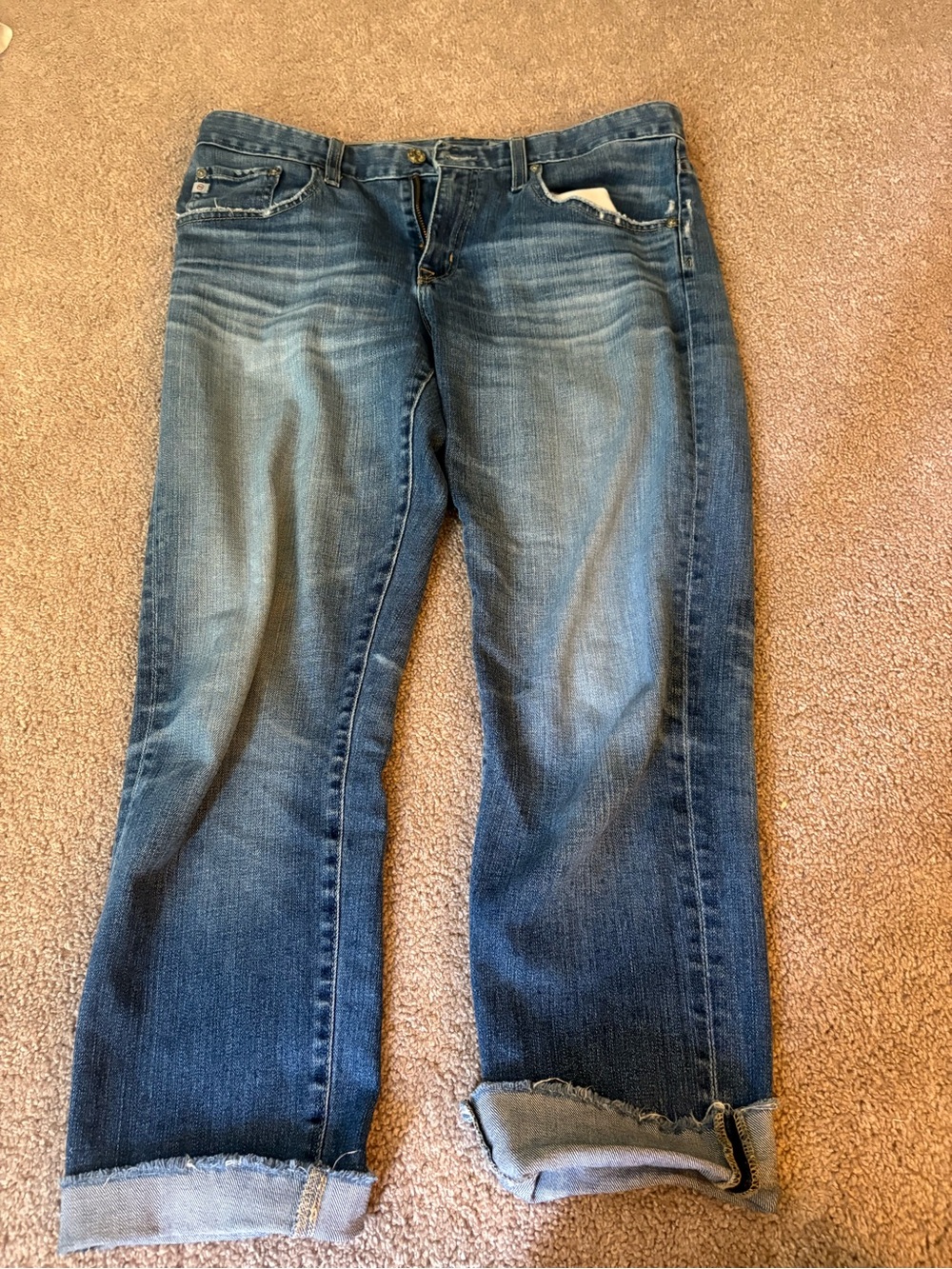 AG ex boyfriend slim jeans -Women's Dark Blue